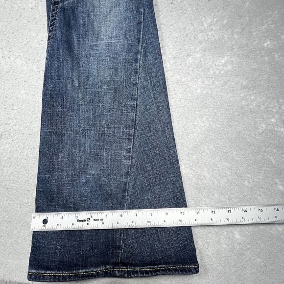 Revolution by Revolt Jeans Womens Juniors Size 15 Blue Denim Flared Jeans - Picture 9 of 11